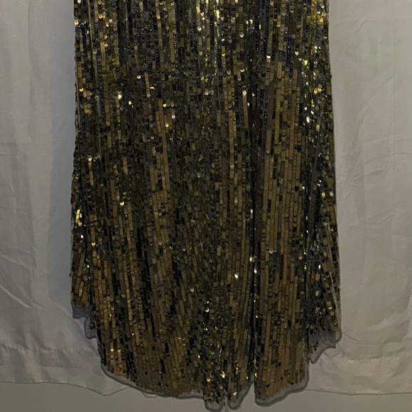Mac Duggal  Sequined Butterfly-Sleeve Column Gown Women's Dress Size 14 - Picture 10 of 12
